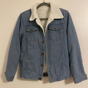 Faux Fur Lined Denim Jacket